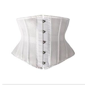 Elegant White Mesh Corset Bustier Brand New